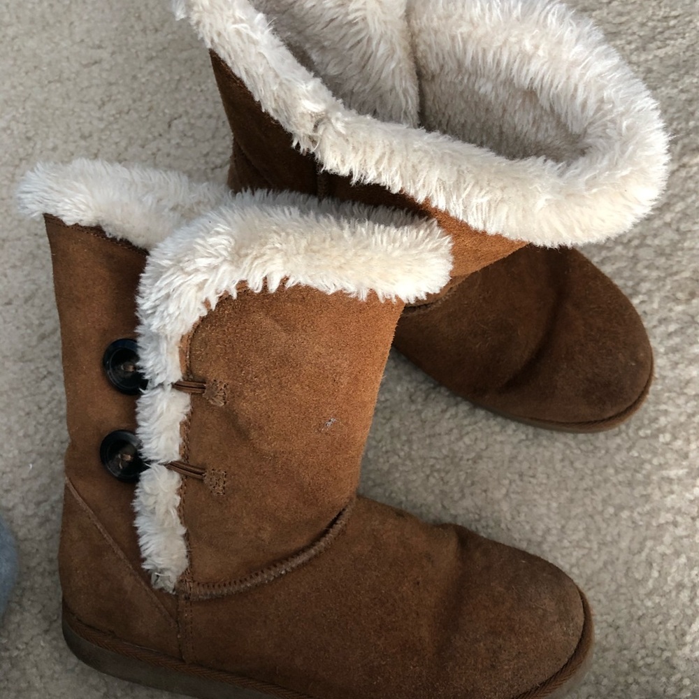 Fuzzy cotton boots